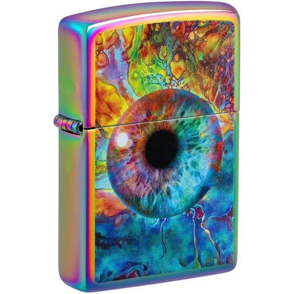 Zippo Lighter - Customized Message Spacey Eye Multi Color Pocket Lighter 46431