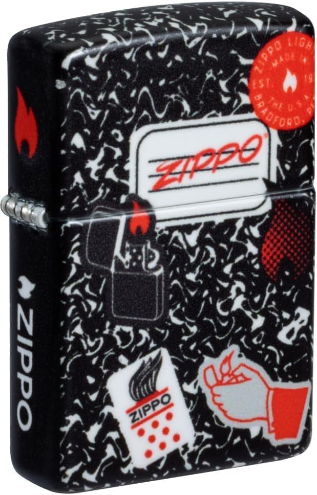 Zippo Lighter - Customized Message on Notebook 540 Matte Pocket Lighter 46707