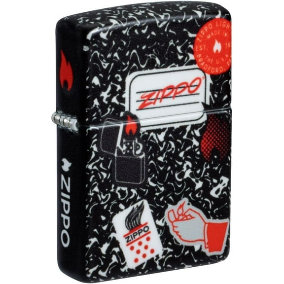 Zippo Lighter - Customized Message on Notebook 540 Matte Pocket Lighter 46707