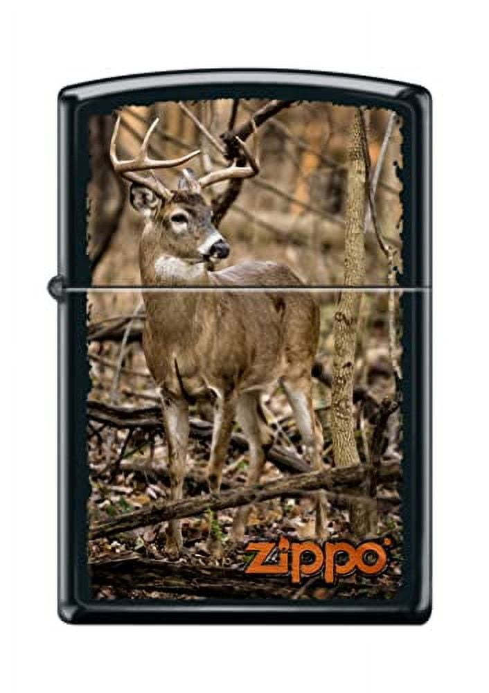 Zippo Lighter Deer Abstract Buck Design Street Chrome Windproof Lighter Z1089