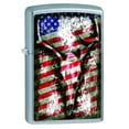 thumbnail image 1 of Zippo Lighter- Deer Skull Flag Street Chrome Windproof Lighter #Z5049, 1 of 6