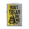 thumbnail image 1 of Zippo Lighter- Don't Tread On Me Brushed Chrome Windproof Lighter #Z5236, 1 of 6