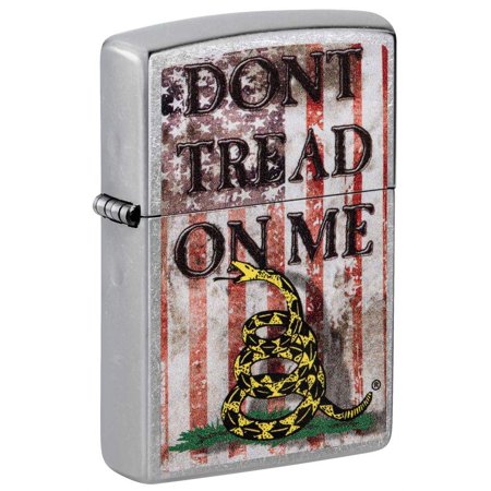 Zippo Lighter: Don't Tread on Me with American Flag - Street Chrome 81211