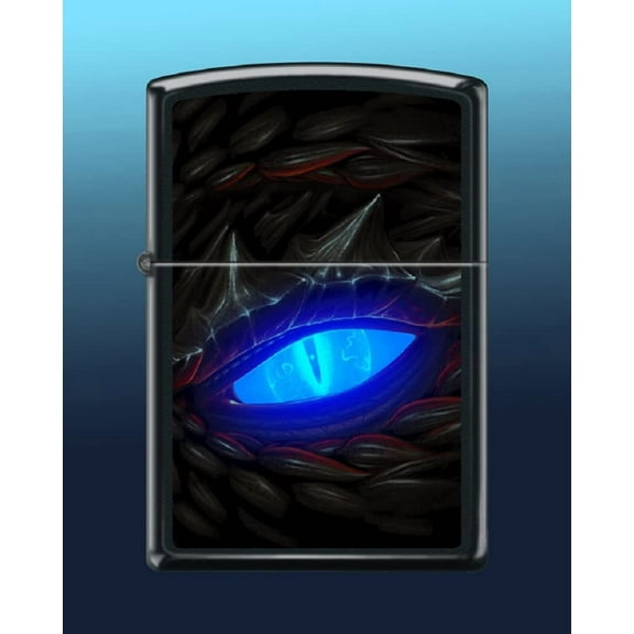 Zippo Lighter -Dragon Mythical Fantasy Street Dragon Eye Blacklight #Z6035