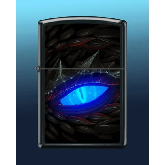 Zippo Lighter -Dragon Mythical Fantasy Street Dragon Eye Blacklight #Z6035
