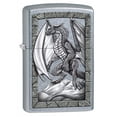 thumbnail image 1 of Zippo Lighter: Dragon on Rock - Street Chrome 80433, 1 of 2