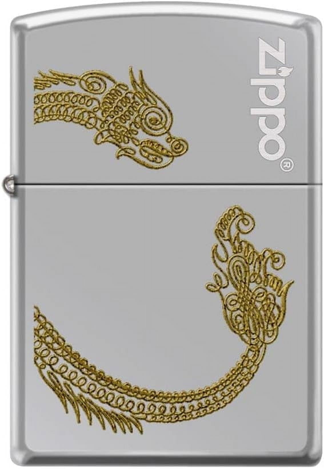 Zippo Lighter- Dragons Luxury Calligraphy High Polish Chrome Lighter #Z5260