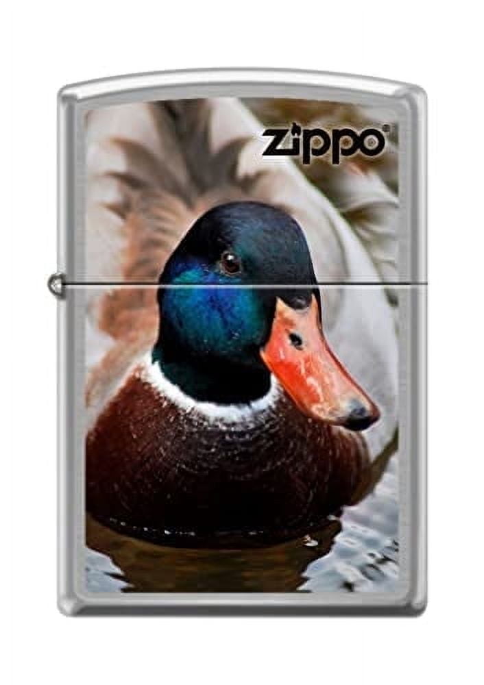 Zippo Lighter- Duck Mallard Brushed Chrome Windproof Lighter #Z5080