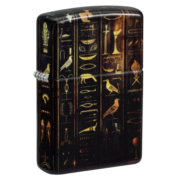 Zippo Lighter: Egyptian Hieroglyphics, Glow-in-the-Dark - 540 Color 81668