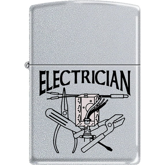 Zippo Lighter - Electrician Satin Chrome Windproof Lighter #Z281