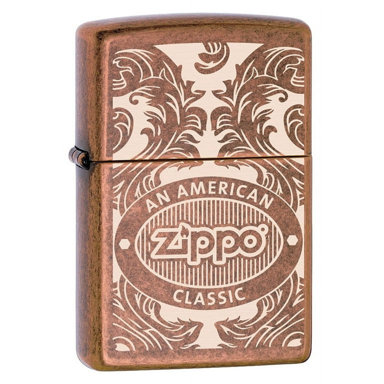 Zippo Lighter: Engraved Zippo An American Classic - Antique
