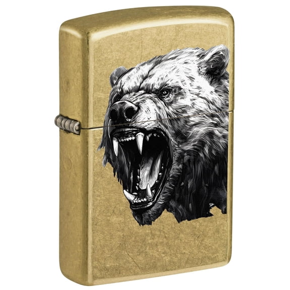 Zippo Lighter: Fierce Bear - Street Brass 81696