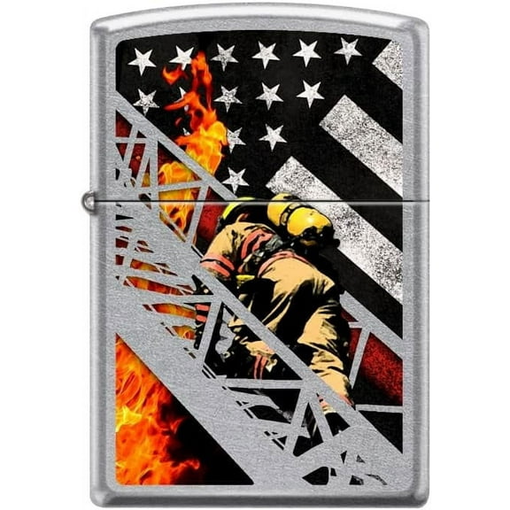 Zippo Lighter-Fireman Street Chrome Windproof Lighter #Z5377