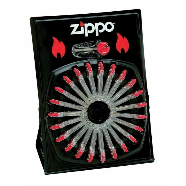 Zippo Lighter Flints Wheel Display, 24 Packs, 6 Flints in Each Pack for