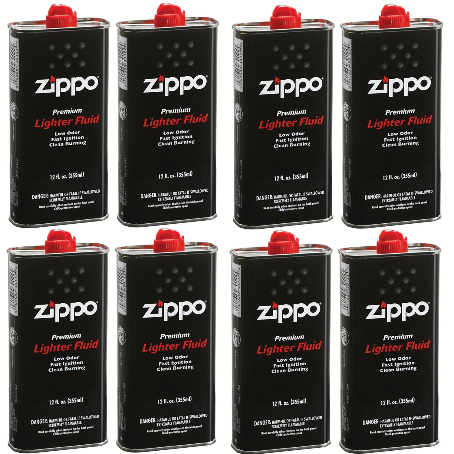 Zippo Lighter Fluid Fuel 12 fl.oz - 8 Value Pack