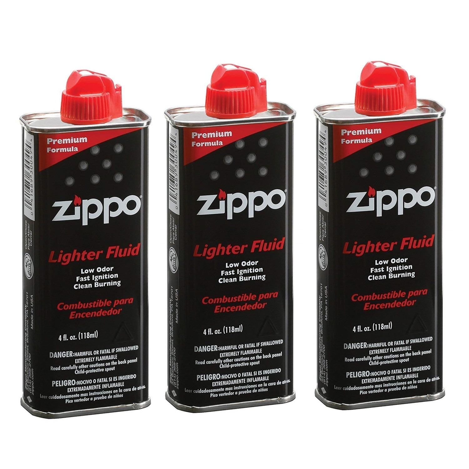 Zippo Lighter Fluid Fuel 4oz - 3 pack