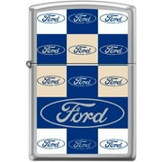 Zippo Lighter- Ford Logo Script Pattern High Polish Chrome Windproof Lighter #Z5010