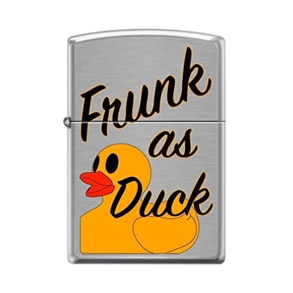 Zippo Lighter- Frunk As Duck Design Brushed Chrome Windproof Lighter #Z5231