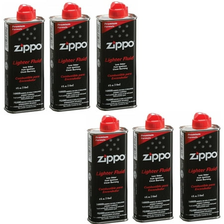 Zippo Lighter Fuel Fluid 4 oz (118ml) - 6 Can