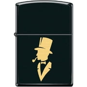Zippo Lighter -Gentleman, Pipes, Smoker, Smoking Pipe Insert Black Matte #Z5520