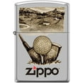 thumbnail image 1 of Zippo Lighter-Golf Sketch Retro Satin Chrome Windproof Lighter #Z5403, 1 of 6