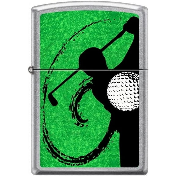 Zippo Lighter-Golf Swing Street Chrome Windproof Lighter #Z5385