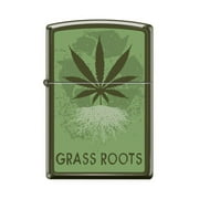 Zippo Lighter-Grass Roots Green Matte Windproof Lighter #Z5444