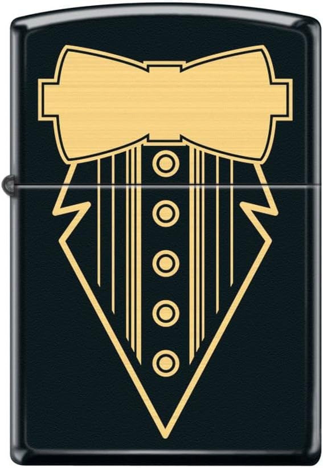 Zippo Lighter- Groomsman Wedding Tuxedo Black Matte Windproof Lighter #Z5288