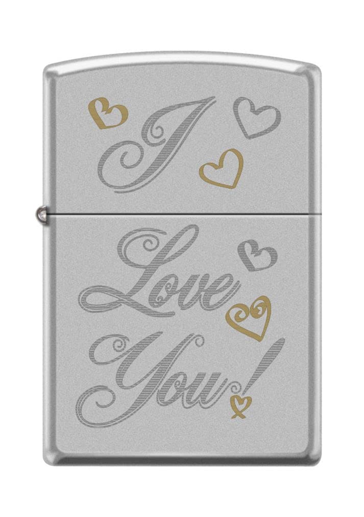 Zippo Lighter- Heart I Love You to The Moon Loving Embrace Valentine Windproof Lighter (I Love You Z5000)