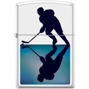 Zippo Lighter-Hockey Player Puck White Matte Windproof Lighter #Z5533