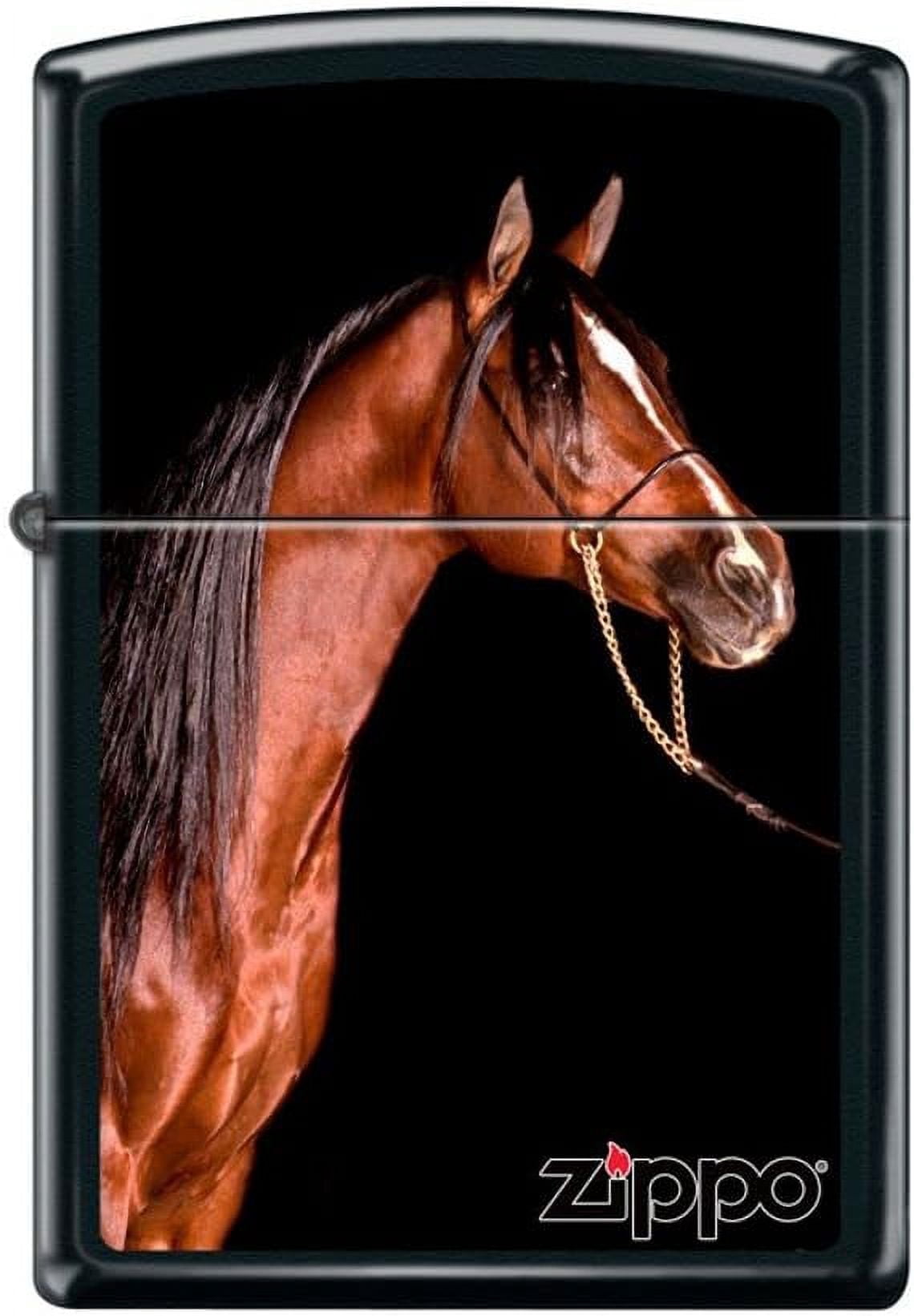 Zippo Lighter- Horse Caballo Black Matte Windproof Lighter #Z5162