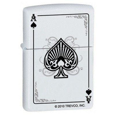 Zippo Lighter - In Spades White Matte Spade