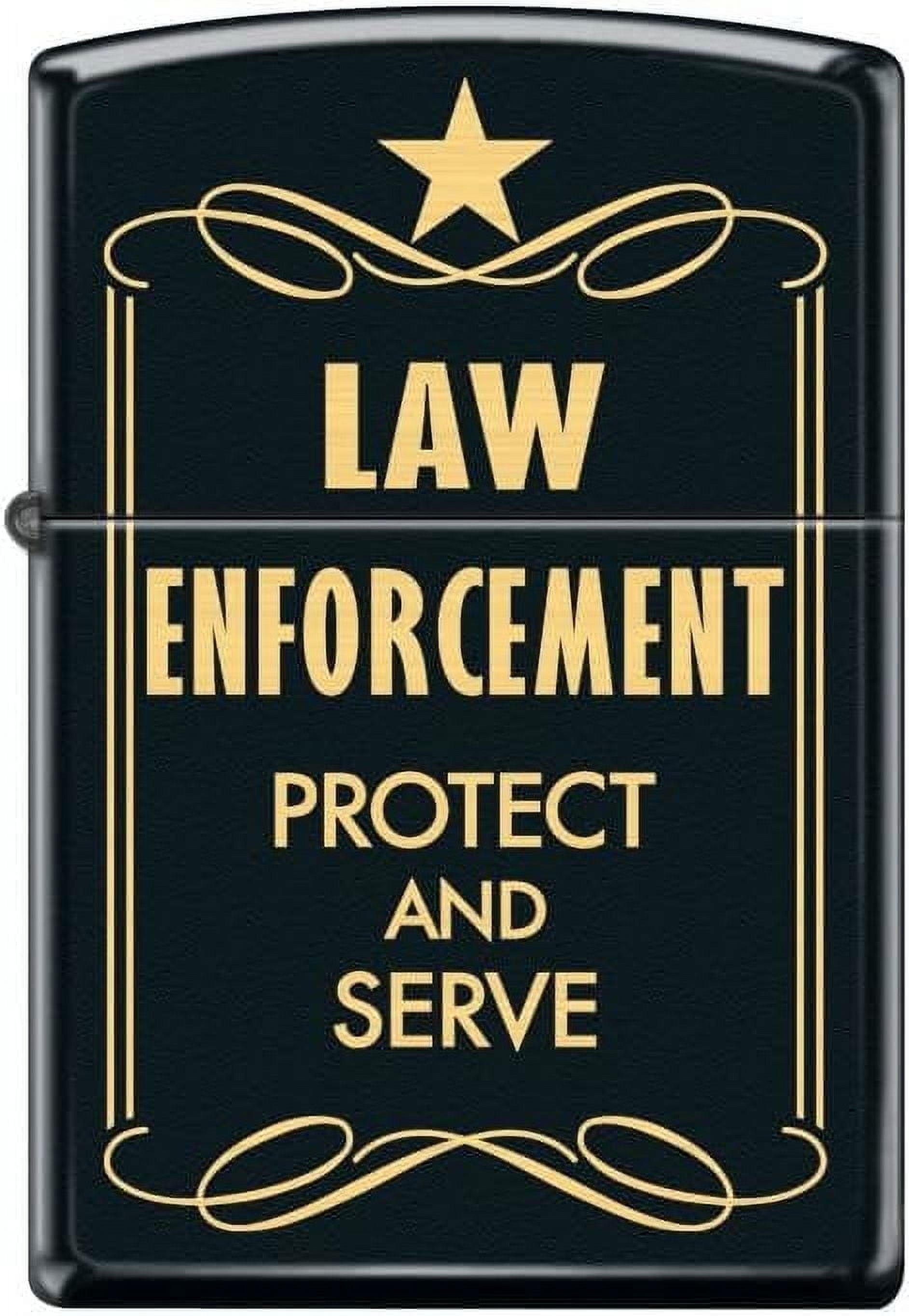 Zippo Lighter-Law Enforcement Black Matte Windproof Lighter #Z5440