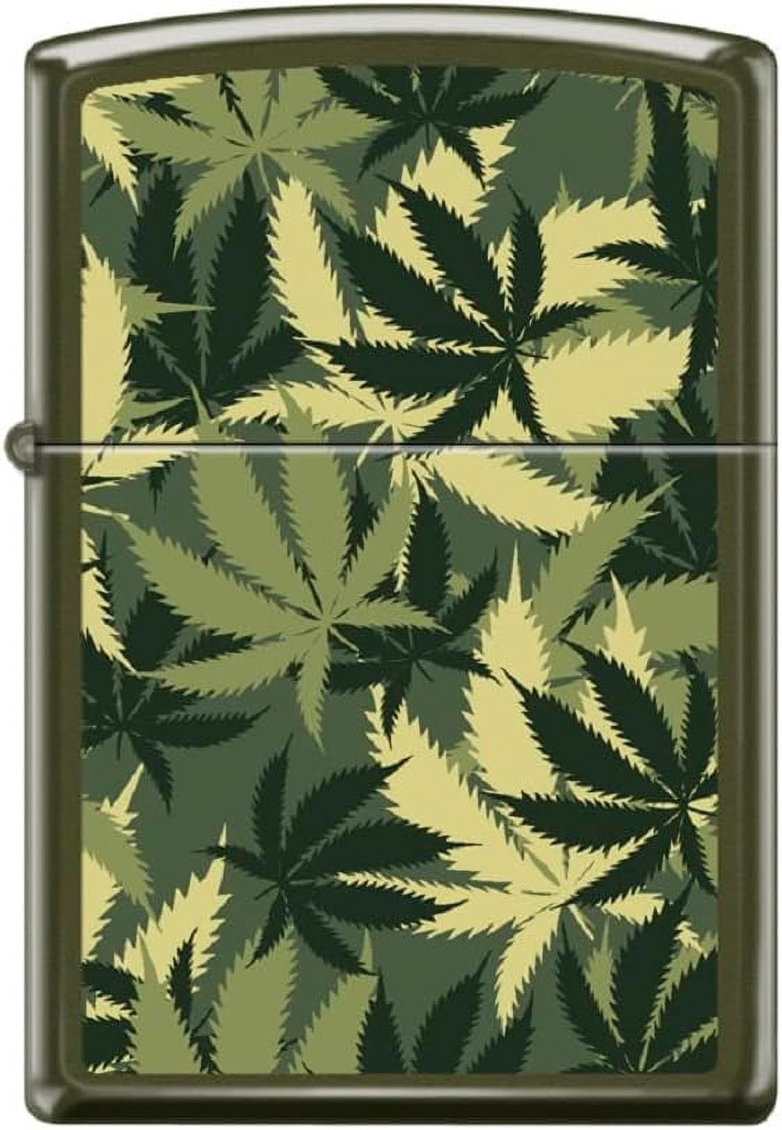 Zippo Lighter-Leaf Camouflage Camo Leaves Green Matte Windproof Lighter #Z5536