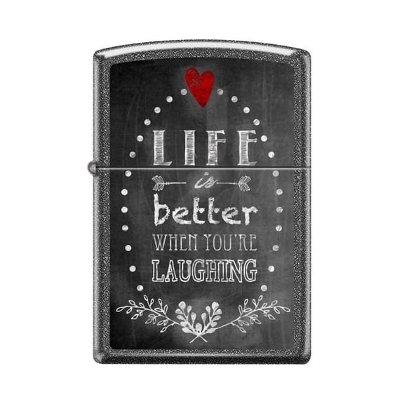 Zippo Lighter-Lifeis Better Iron Stone Windproof Lighter #Z5473