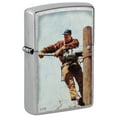 thumbnail image 1 of Zippo Lighter: Lineman by Norman Rockwell - Street Chrome 81528, 1 of 2
