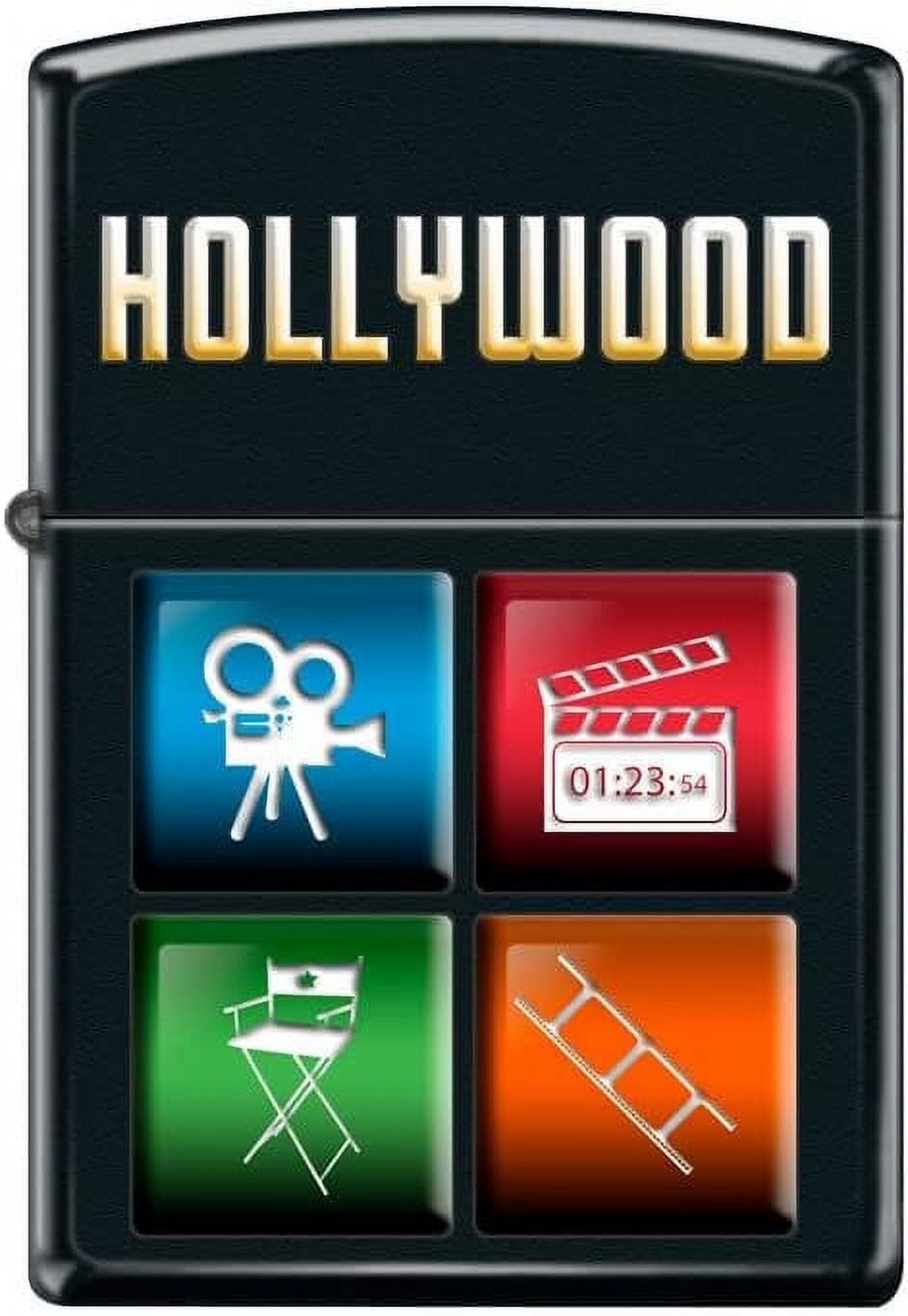 Zippo Lighter-Movie Camera Signs Black Matte Windproof Lighter #Z5504