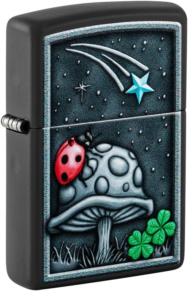 Zippo Lighter-Mushroom Trip Design Windproof Lighter (Mushroom Ladybug 48724)