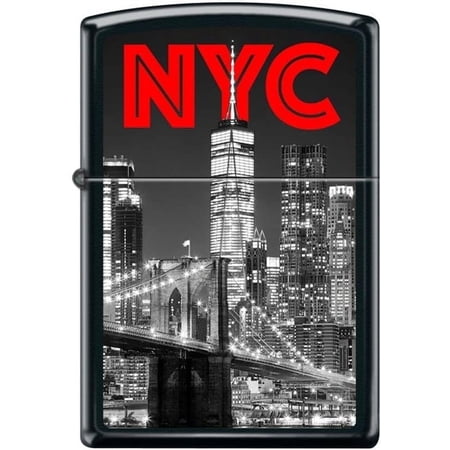 Zippo Lighter- NYC New York City Black Matte Windproof Lighter #Z5246