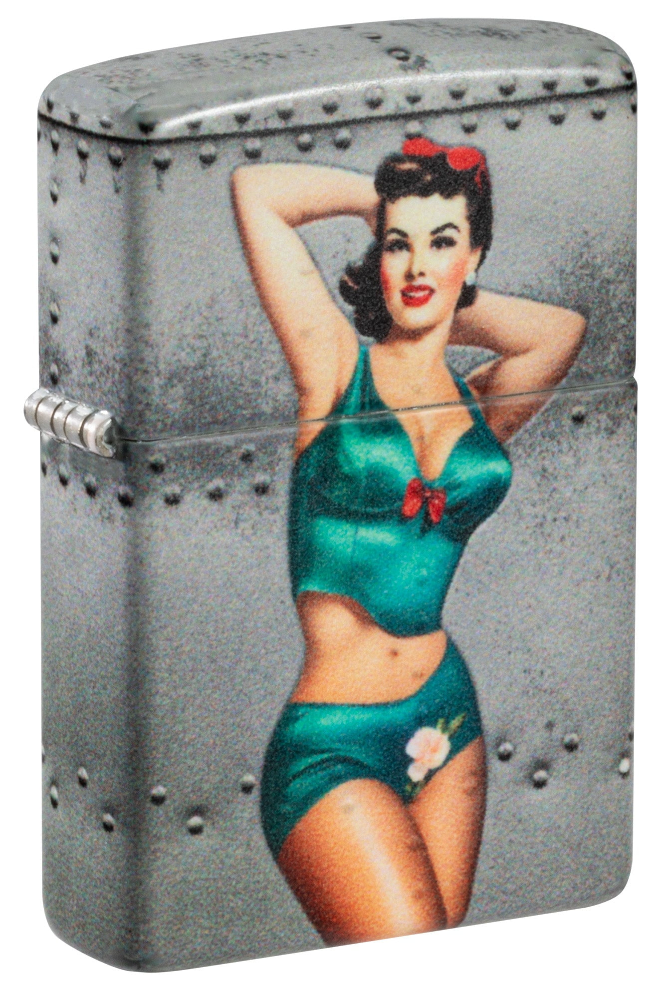 Zippo Windproof Lighter - Nose Art Pin-up Girl 540 Color Design, Made In USA, Lifetime Warranty