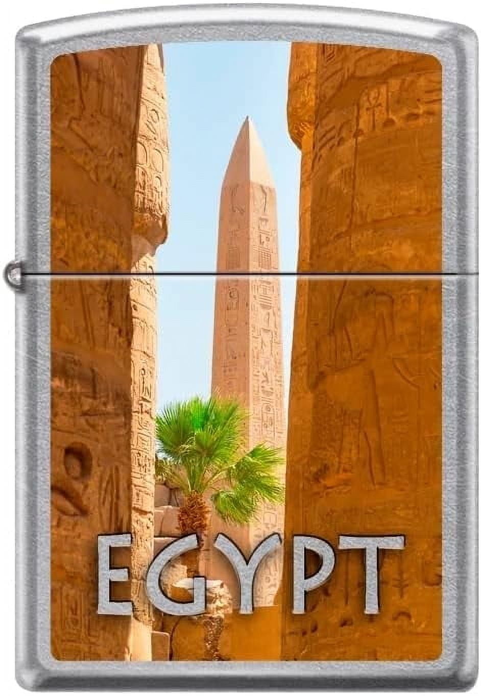Zippo Lighter-Obelisk Egypt Street Chrome Windproof Lighter #Z5387