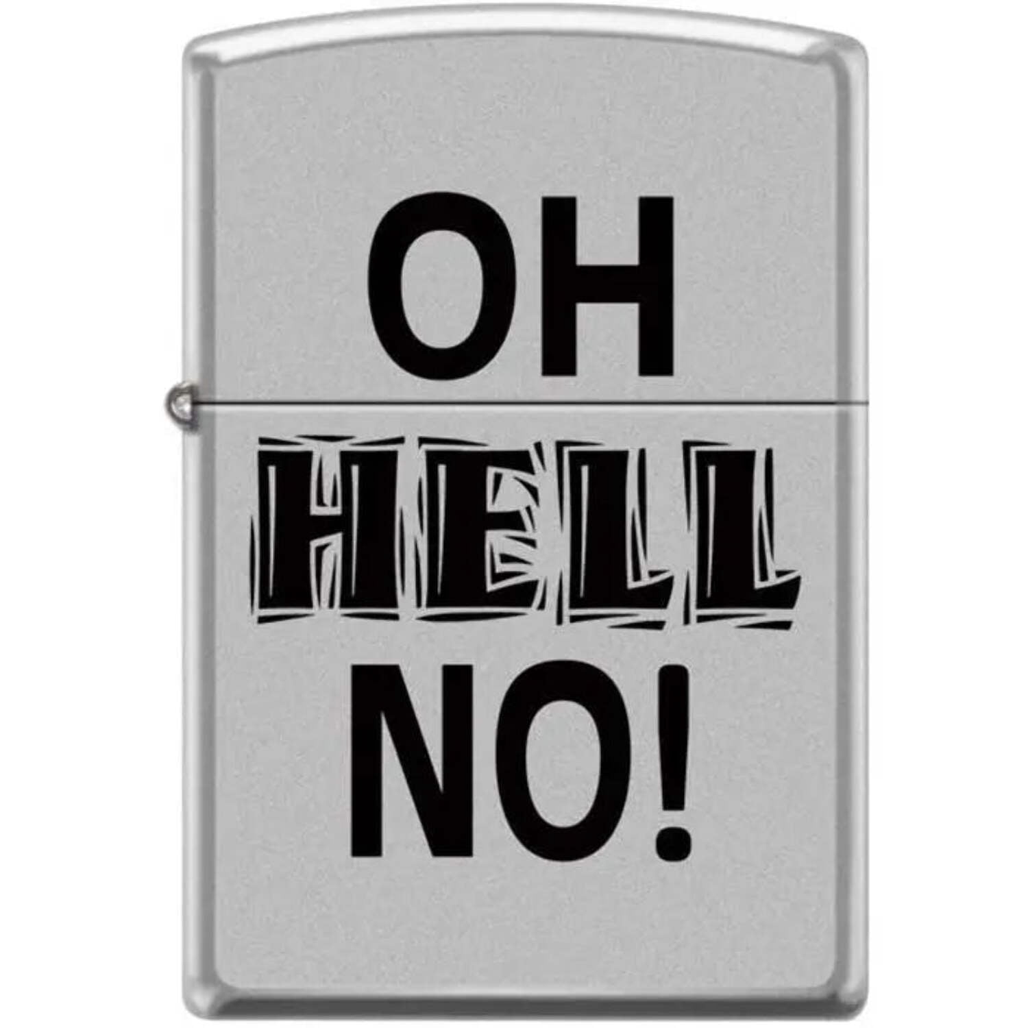 Zippo Lighter - Oh Hell No Satin Chrome