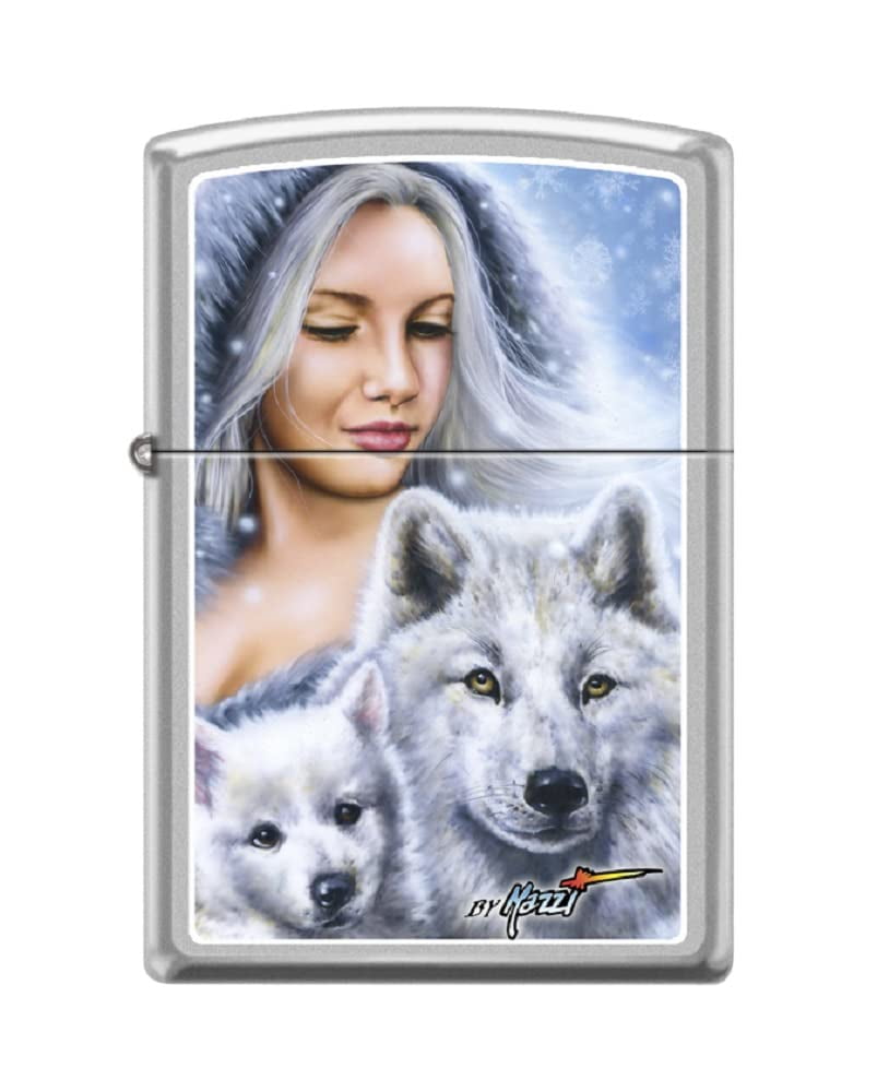 Zippo Lighter - Personalized Custom Message Engrave Lady Winter Stamp Z5338