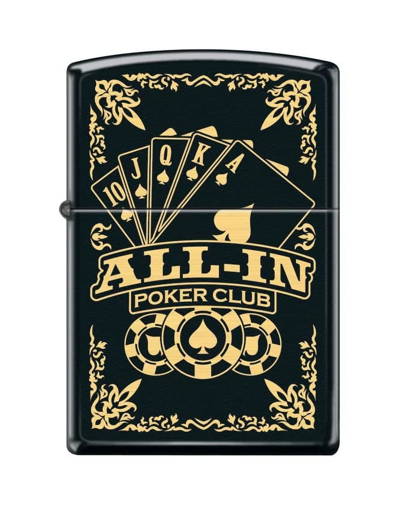 Zippo Lighter - Personalized Custom Message Engrave Winning Hand Design Z5431