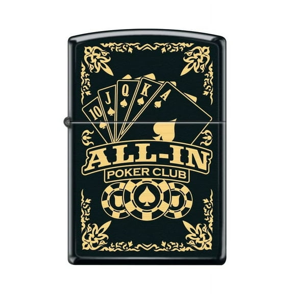 Zippo Lighter - Personalized Custom Message Engrave Winning Hand Design Z5431
