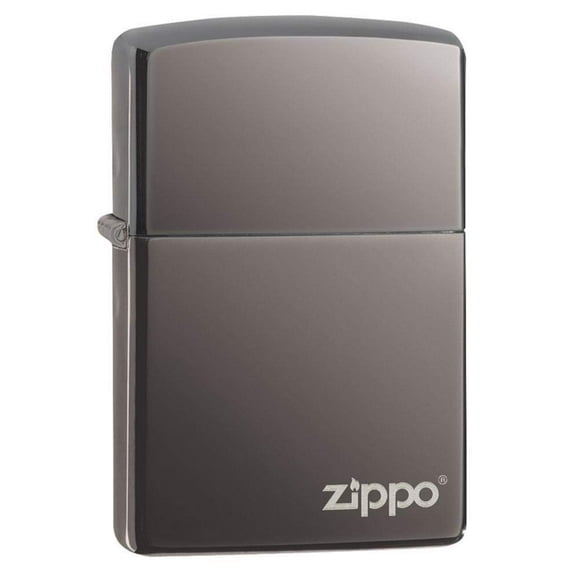 Zippo Lighter - Personalized Custom Message Engrave for Black Ice with Logo Windproof Zippo Lighter #150ZL