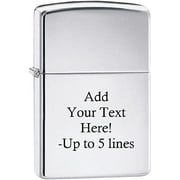 Zippo Lighter - Personalized Custom Message Engrave for High Polish Windproof Zippo Lighter #250