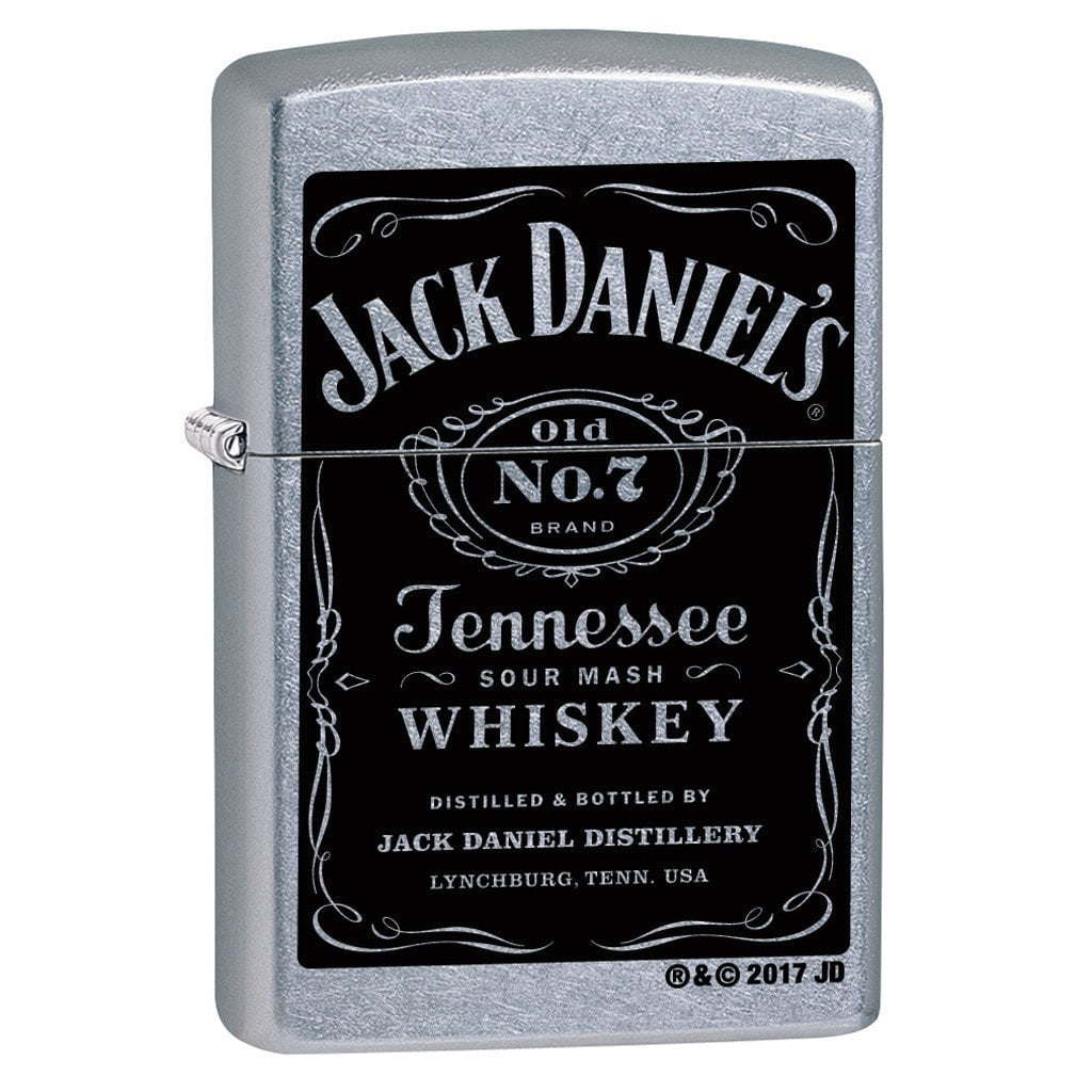 Zippo Lighter - Personalized Custom Message Engrave on Back for Jack Daniel's Vintage Street Chrome Windproof Zippo Lighter #24779
