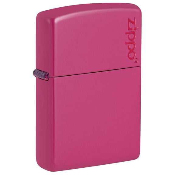 Zippo Lighter - Personalized Custom Message Engrave on Classic with Zippo Logo Windproof Lighter (Hot Pink #49846ZL)