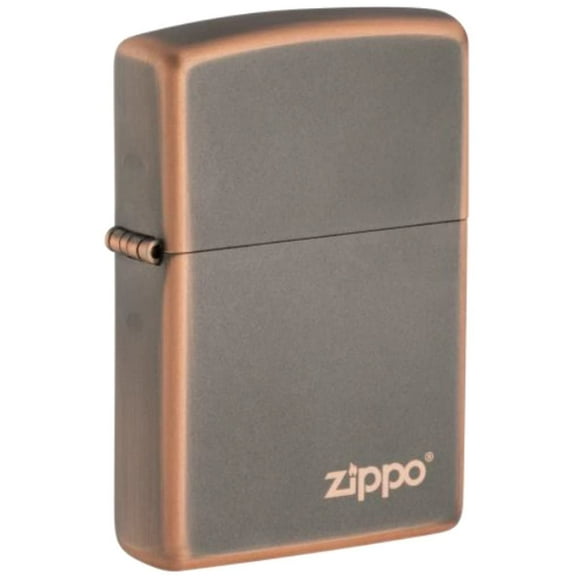 Zippo Lighter - Personalized Custom Message Engrave on Classic with Zippo Logo Windproof Lighter (Rustic Bronze #49839ZL)